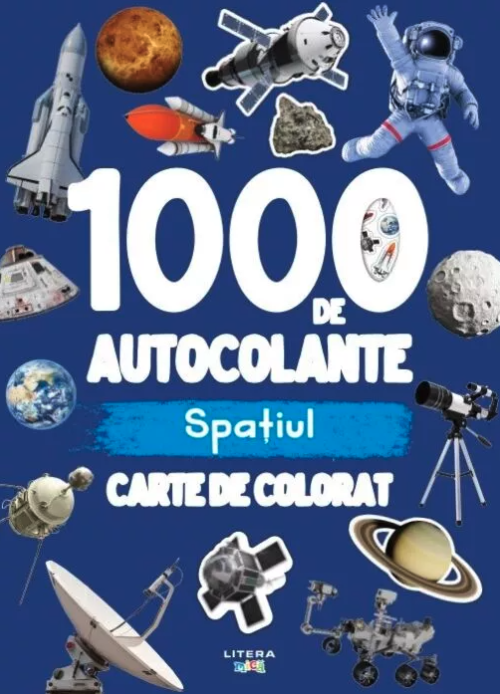 1000 de autocolante: Spațiul. Carte de colorat