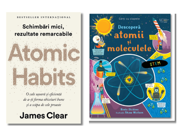 1 Pachet Atomic Habits + Descoperă atomii și moleculele (Usborne)
